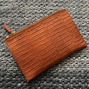 J.Crew snakeskin clutch/pouch